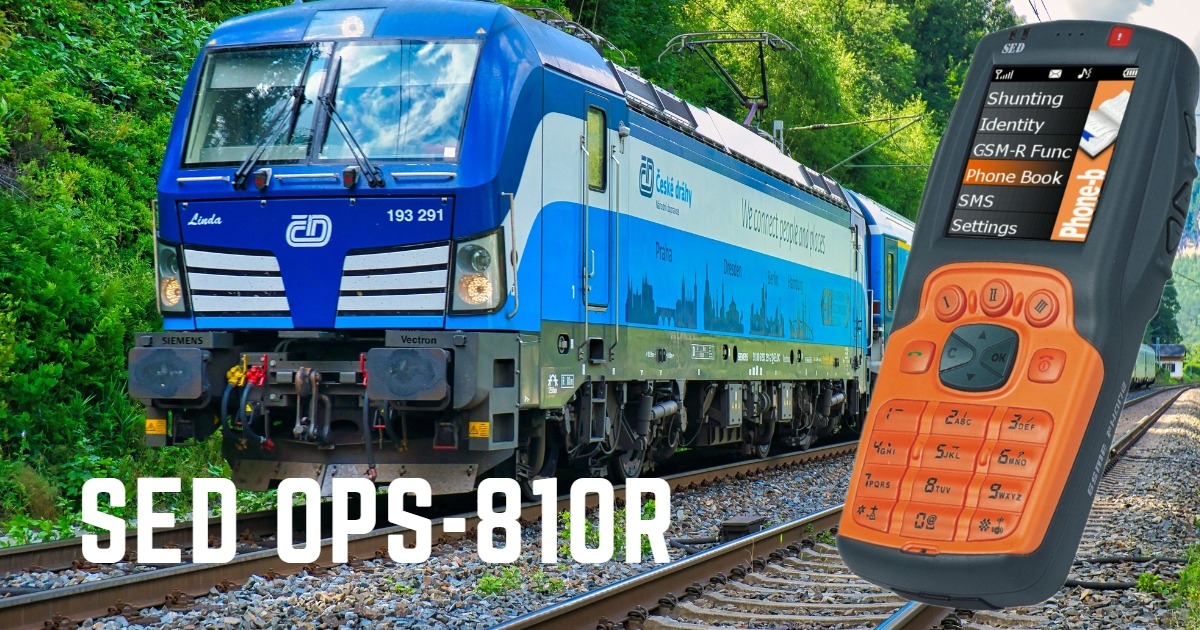 SED OPS-810R rugged GSM-R railway telephone for communication in railway traffic with shunting function