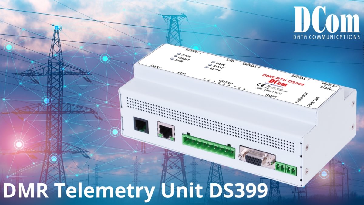DMR telemetrická jednotka DS399 zajistí zcela nezávislé dálkové řízení technologických celků a je součástí schválených prvků KPPS JSVV